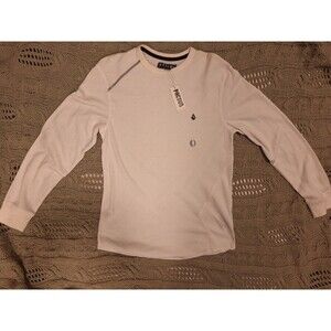 NWT Volcom Long Sleeve T-Shirt Men's Size S White Logo Crew Neck Cotton READ